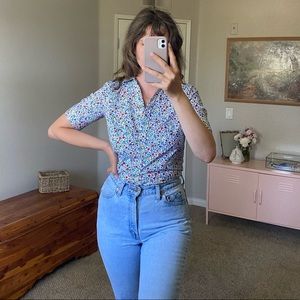 TALBOTS | Petite Floral Button Down Shirt